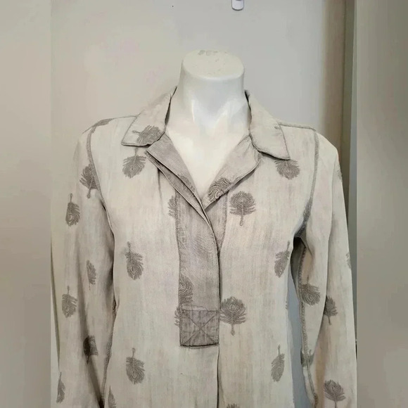 Soft Surroundings Paisley Park Chambray Feathers Dress(XS) - Picture 8 of 12